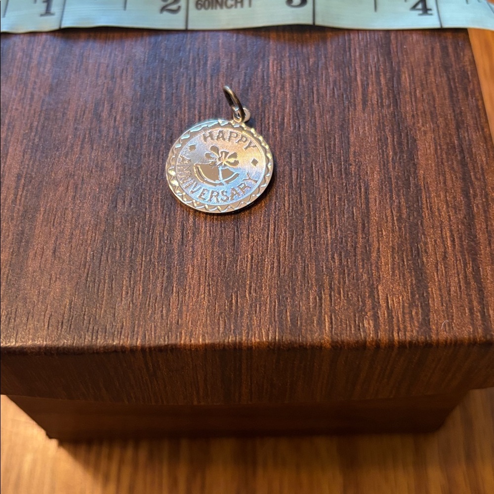 Sterling Silver Happy Anniversary Charm